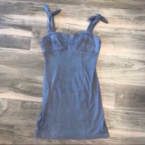New Free People Knot Strap Ribbed Dress